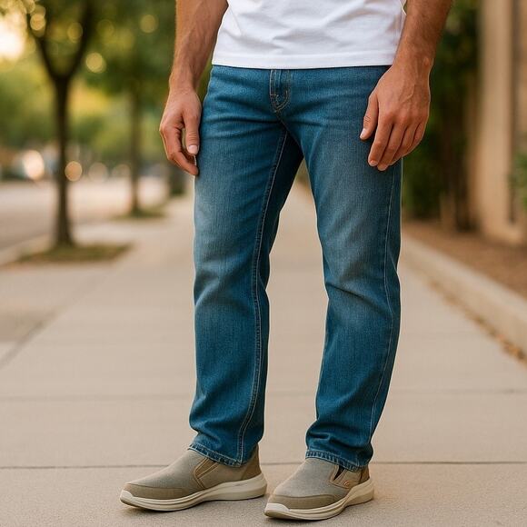 Skechers Brand New W. Box RF Slade Lucan Slip Ons Mens Sz 12 Khaki S-1528 Casual - Picture 4 of 16